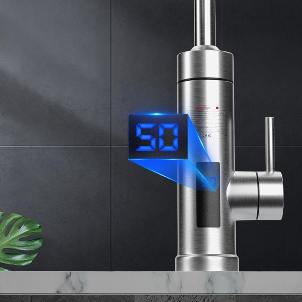 Electric Hot Water Heater Hot/Cold LED Display for Bathroom Under Sink Home