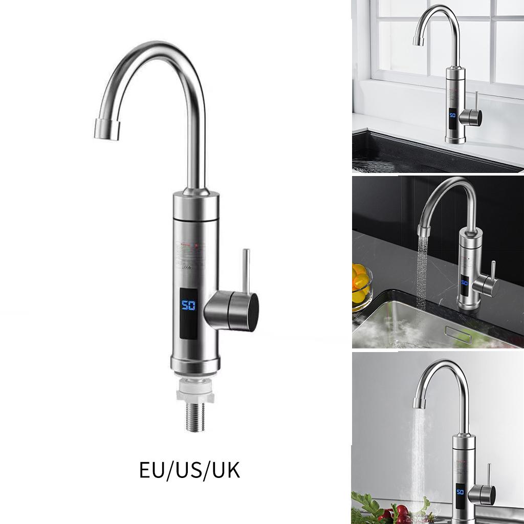 Electric Hot Water Heater Hot/Cold LED Display for Bathroom Under Sink Home