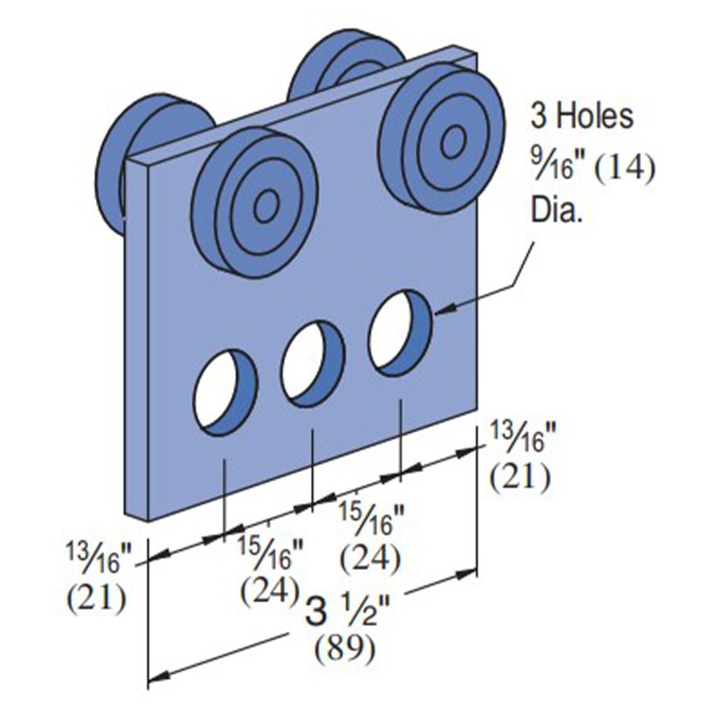 C Shaped Pulley Reduce Wear Durable Rust-Proof Silent Heavy Duty F2950