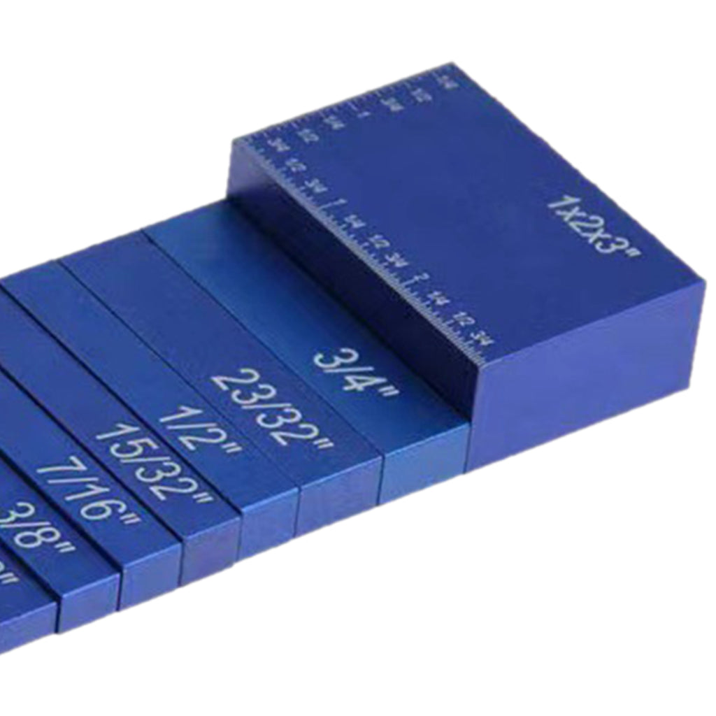15x Setup Blocks Height Gauge Set Setup Bars for Table Saw Accessories Blue