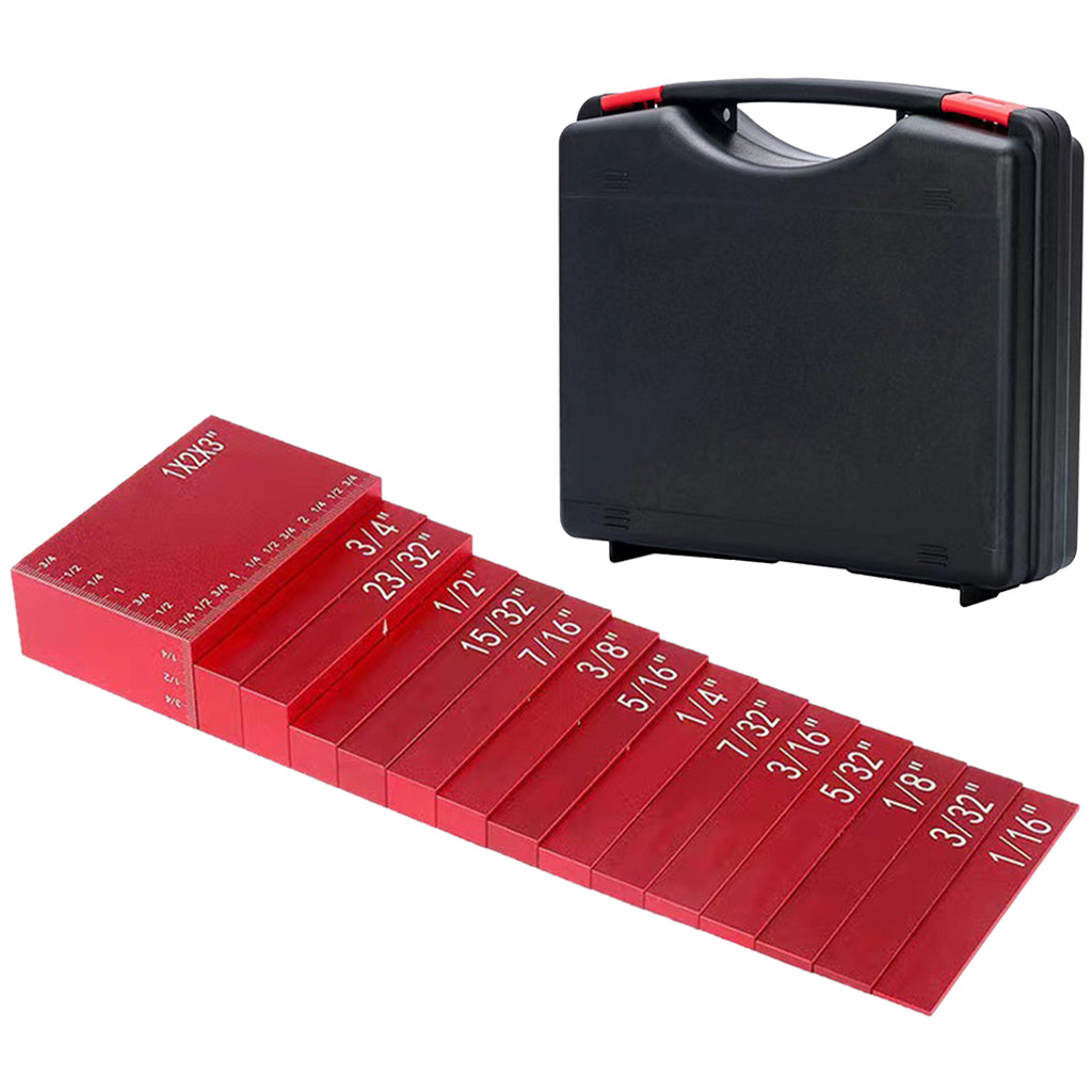 15x Setup Blocks Height Gauge Set Setup Bars for Table Saw Accessories Red