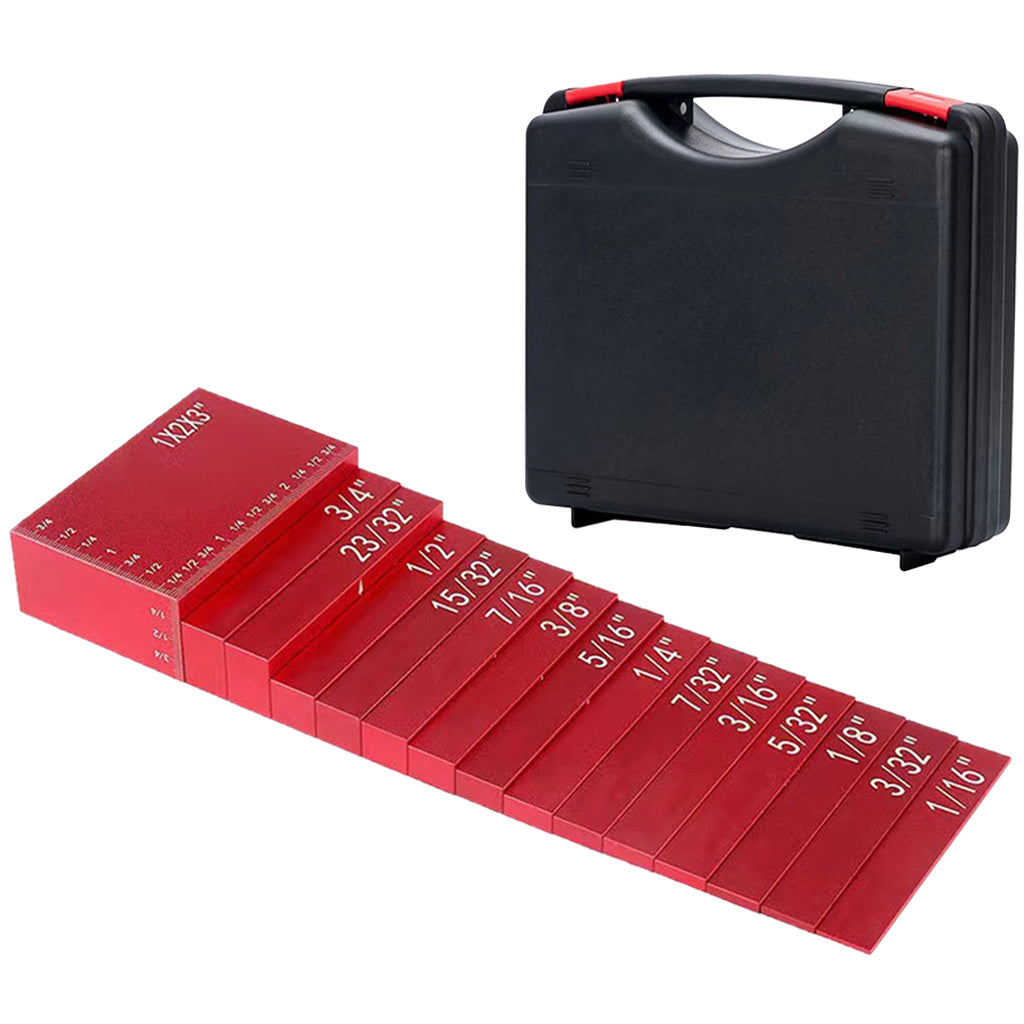 15x Setup Blocks Height Gauge Set Setup Bars for Table Saw Accessories Red