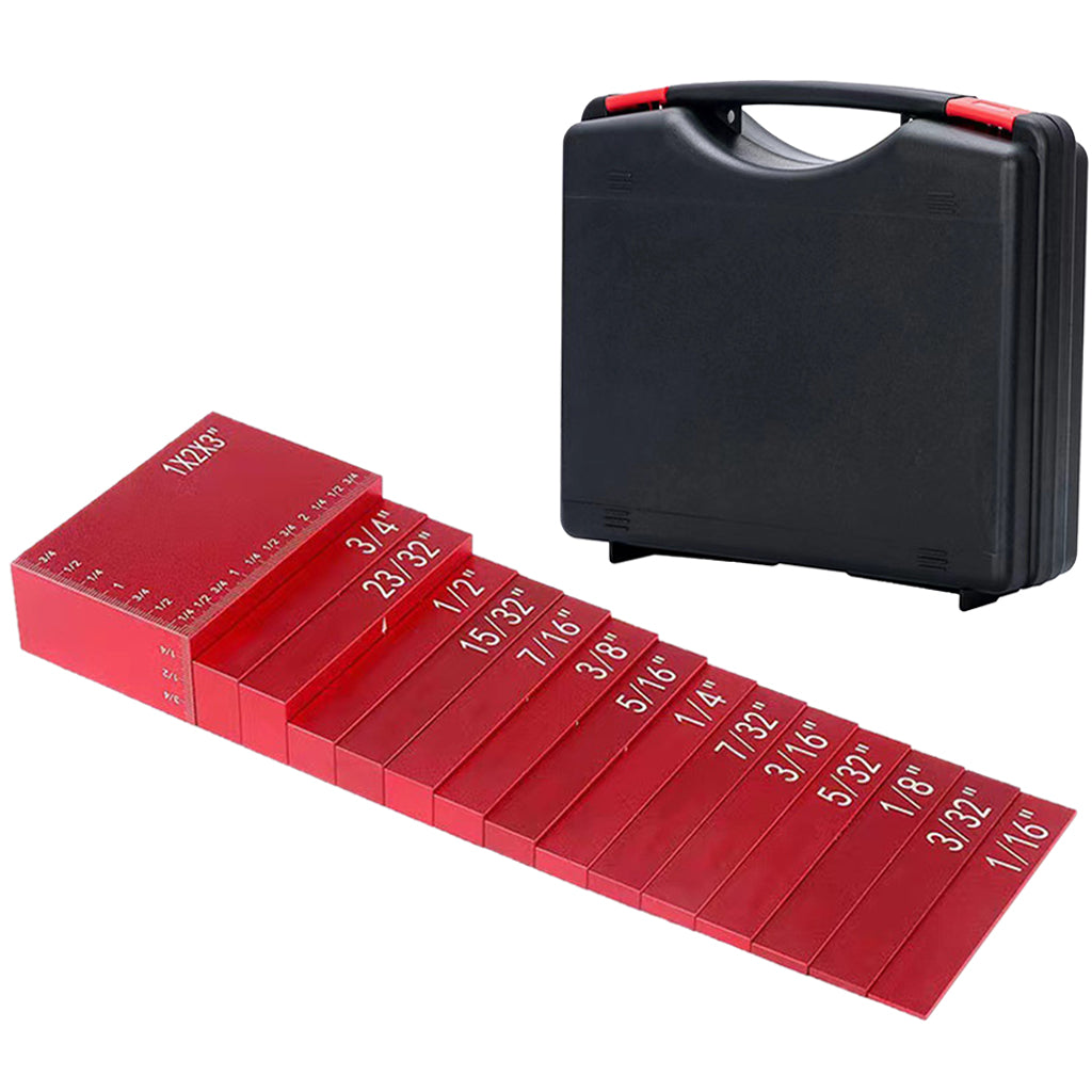 15x Setup Blocks Height Gauge Set Setup Bars for Table Saw Accessories Red