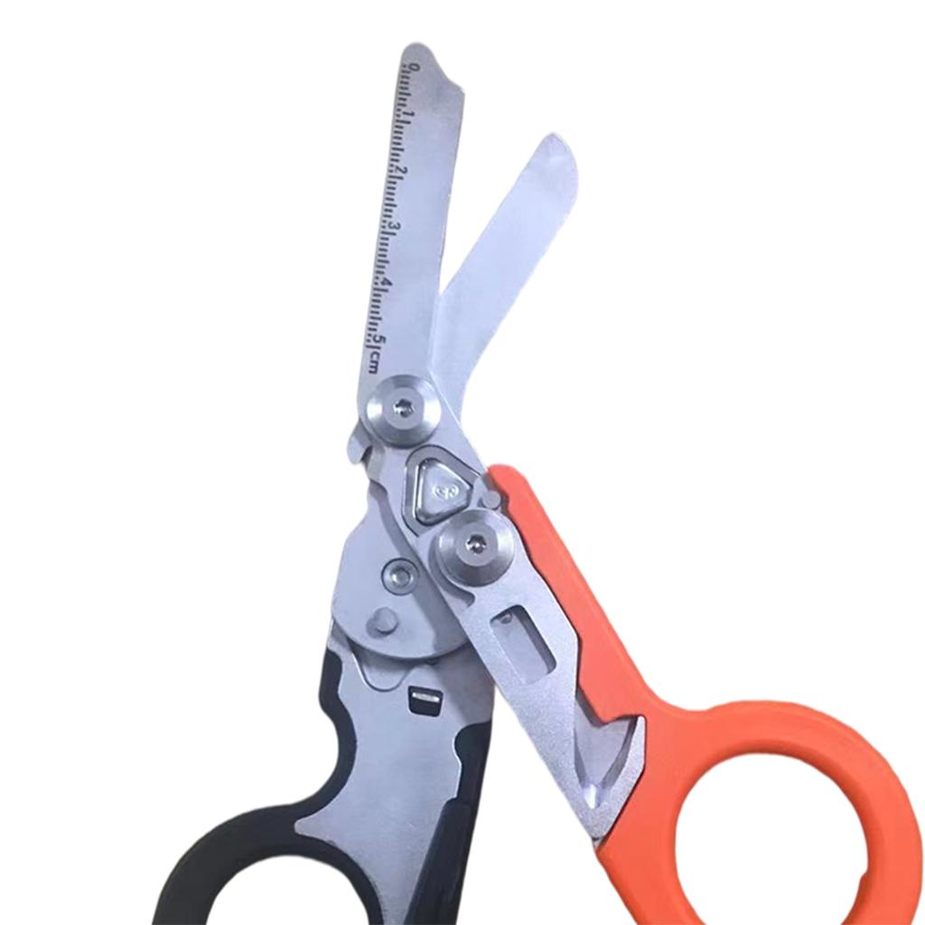 Emergency Response Shears Tactical Pliers Multi-Functional for Outdoor Orange Black