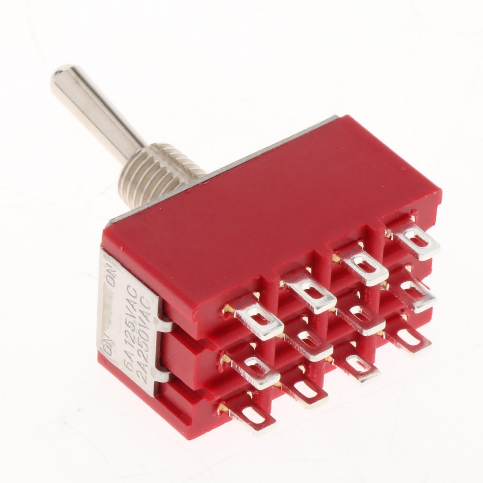 Mini 12Pin 2/3 Position Toggle Switch Easy to Install for Auto Car MTS-402