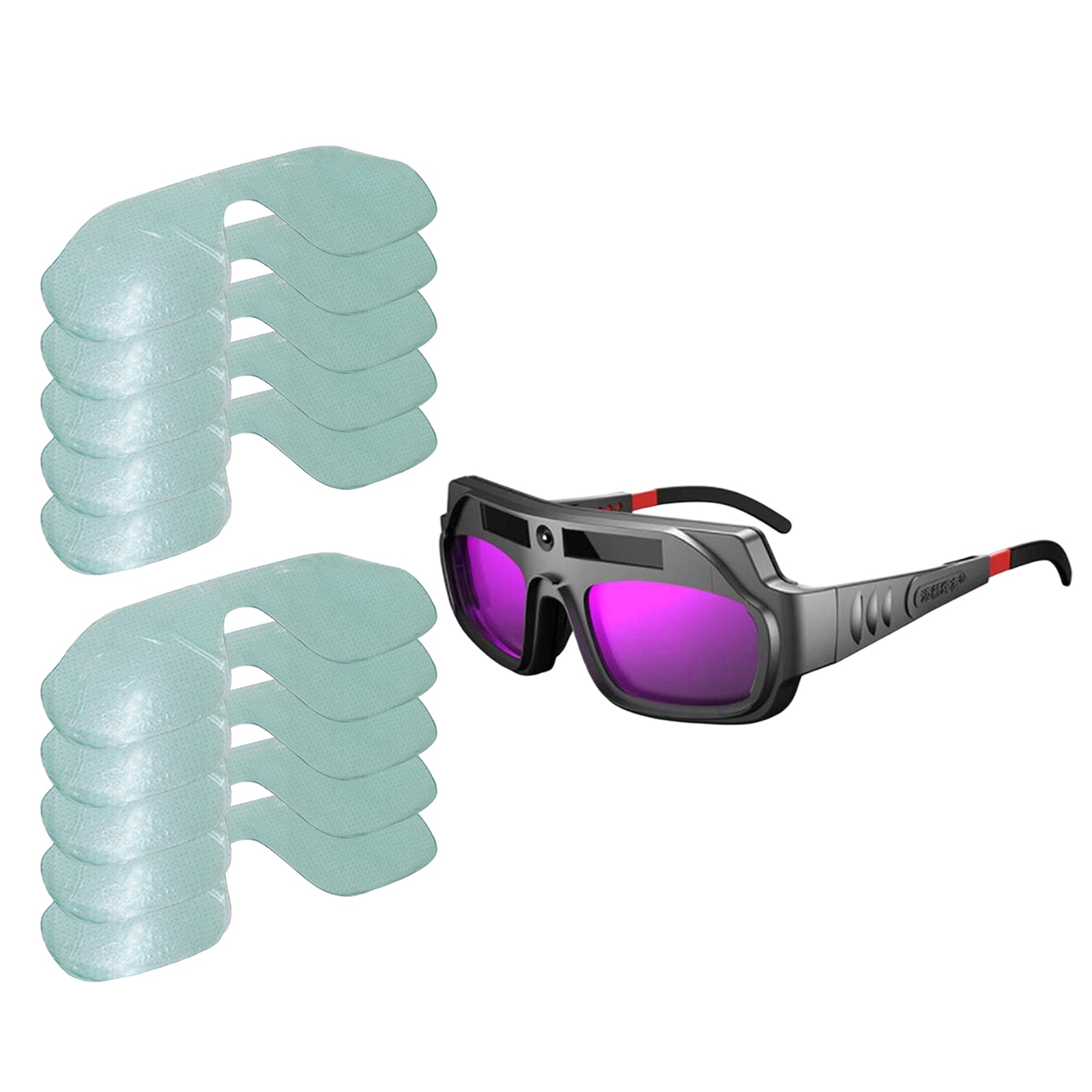 Solar Welding Goggles Anti-Scratch Auto Dimming for TIG Mig ARC 10 Pcs