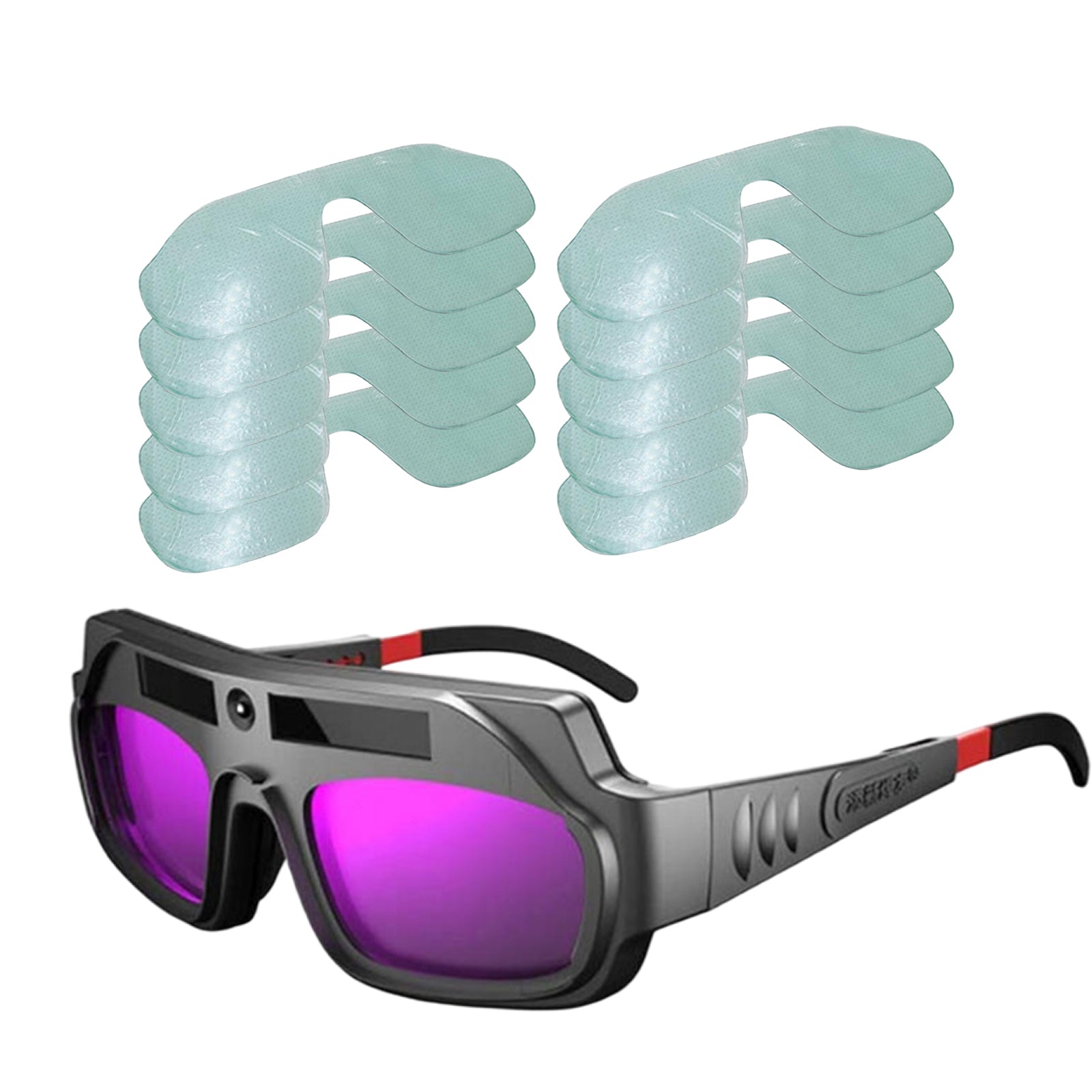 Solar Welding Goggles Anti-Scratch Auto Dimming for TIG Mig ARC 10 Pcs
