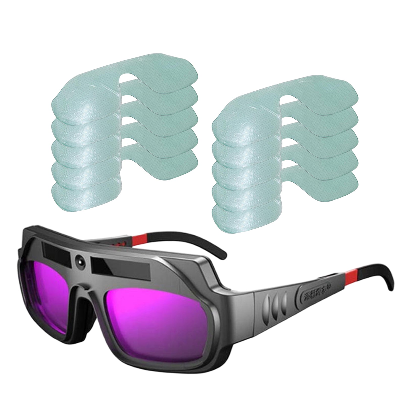 Solar Welding Goggles Anti-Scratch Auto Dimming for TIG Mig ARC 10 Pcs