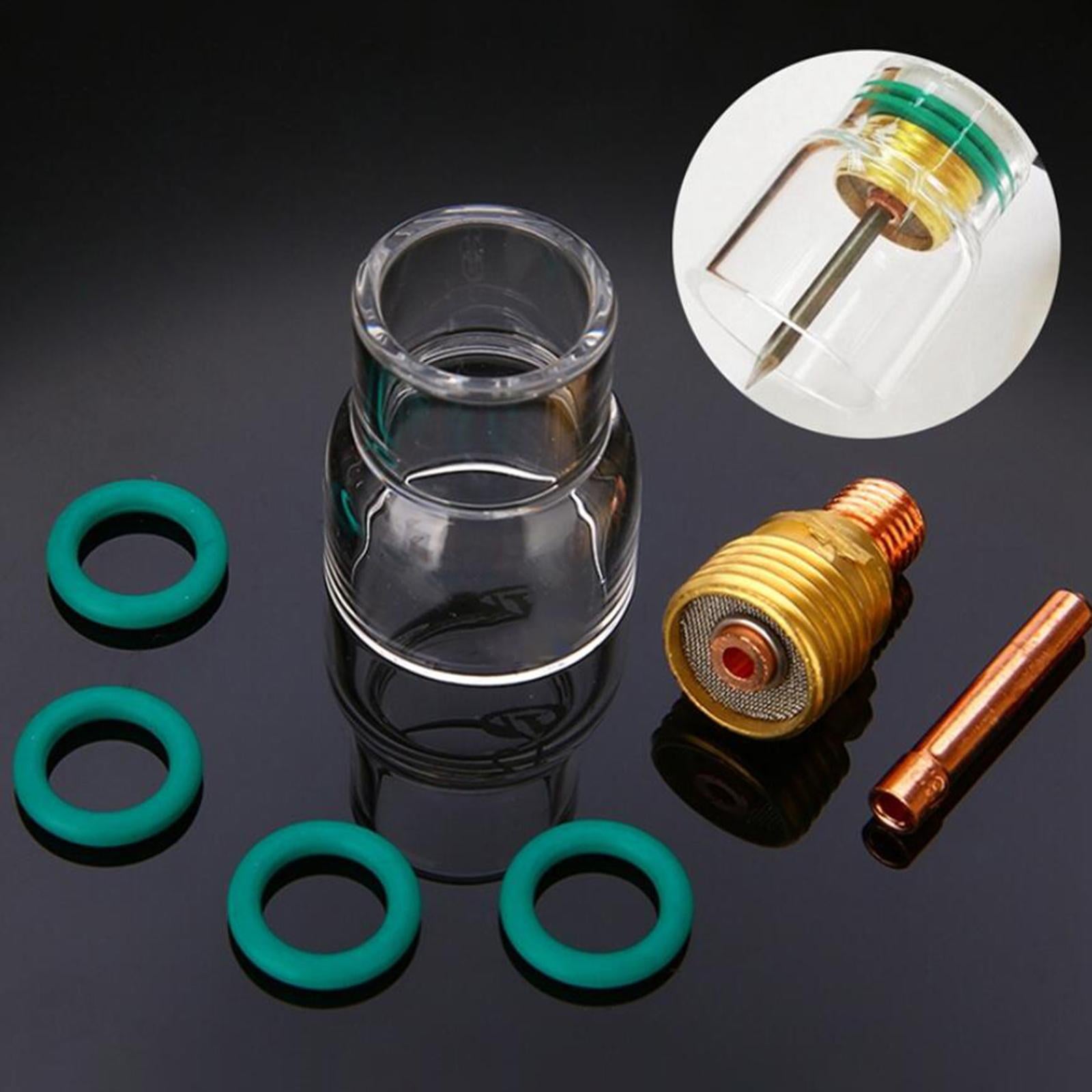 8x 3.2mm #12 Pyrex Glass Cup Kit Gas Lens Kit for WP-17 WP-18 WP-26