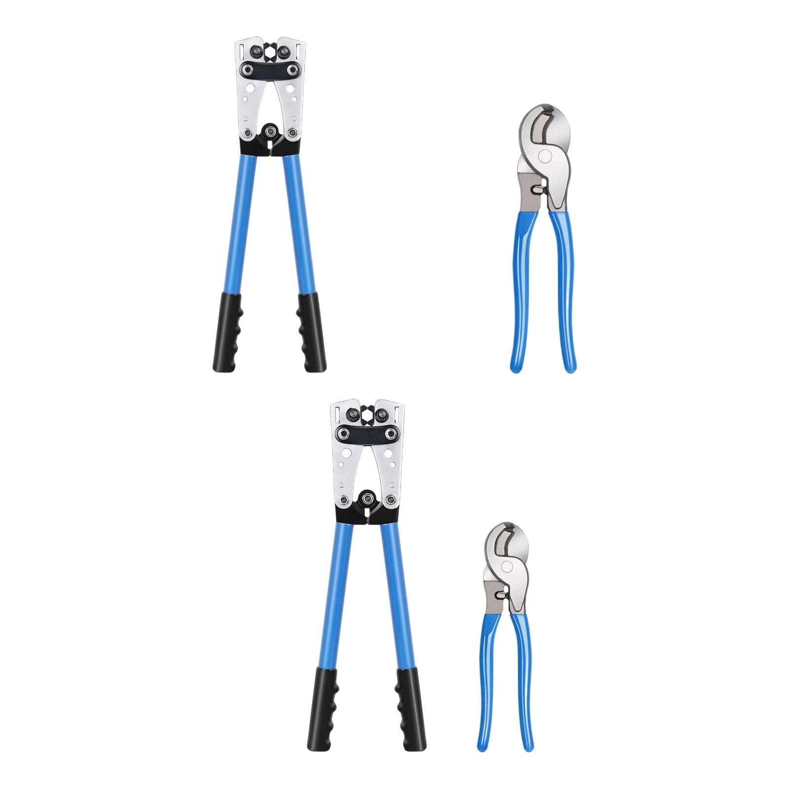 Wire Crimper Terminal Crimping Tool for Battery Terminal Wire Lugs AWG 0-1/0 Terminal Crimper