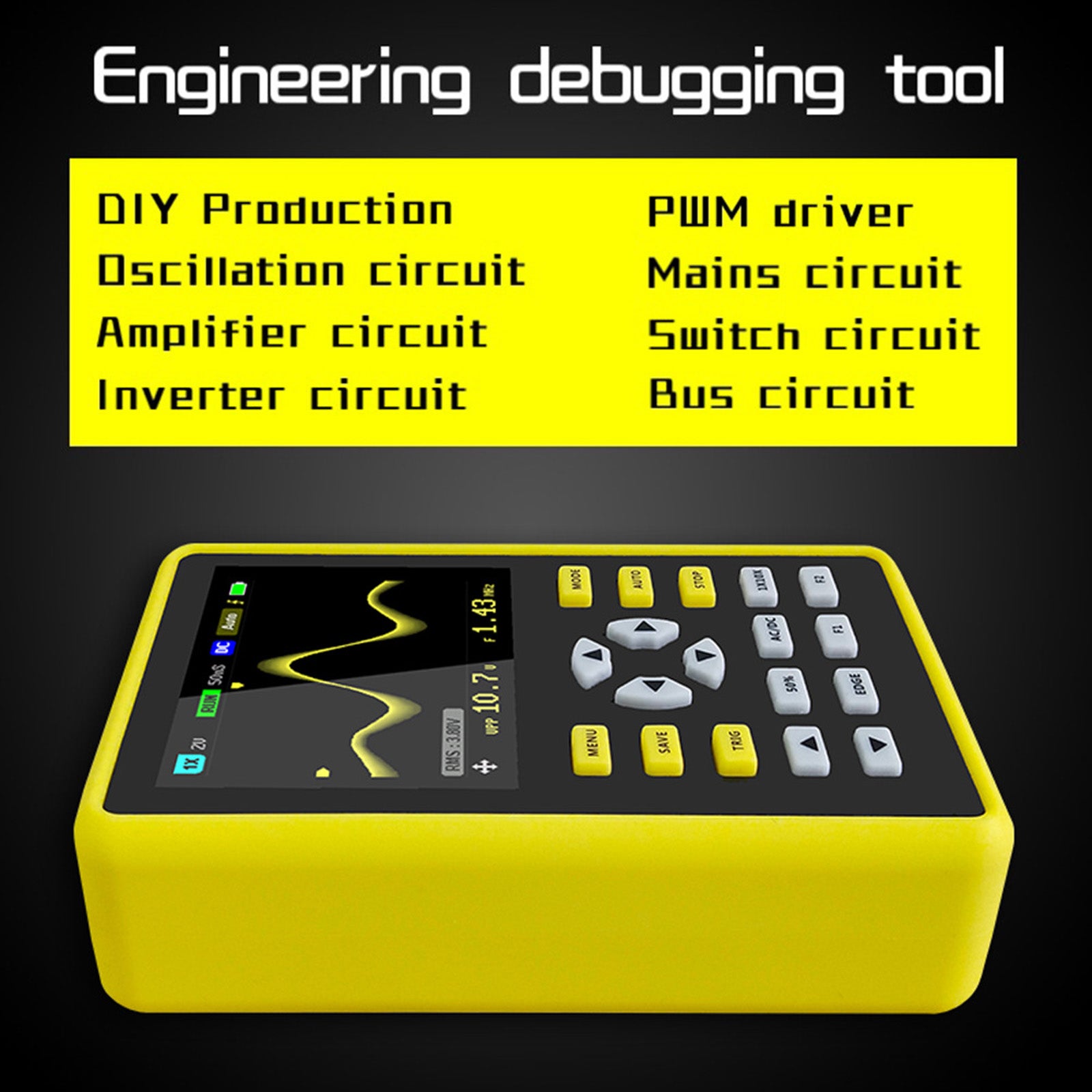 Handheld Digital Oscilloscope 500MS/S Sampling Rate for Appliance Repairing