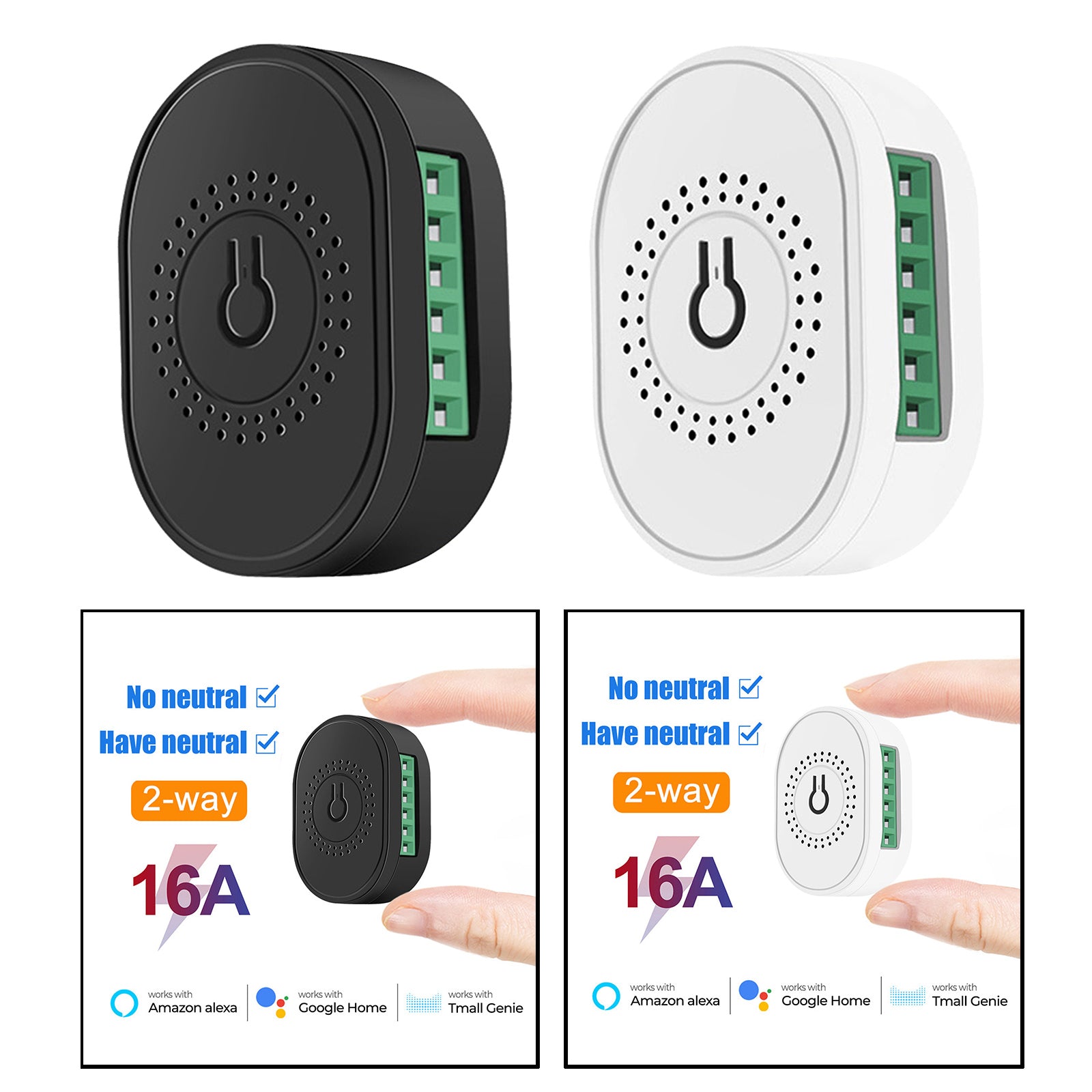 DIY Relay Switch Home Automation modules for Smart Speakers Alexa White