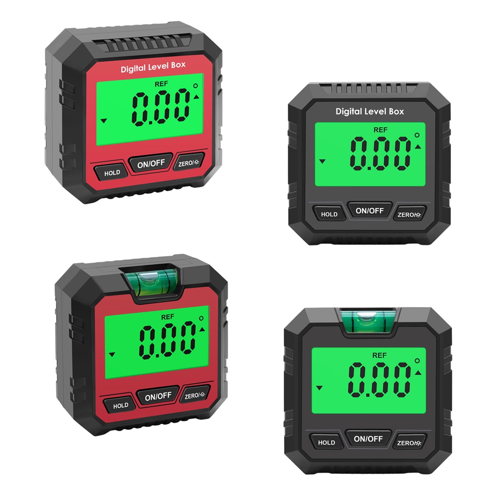 Mini Digital Protractor Measurement Tool for Drilling Machinery Woodworking Red A