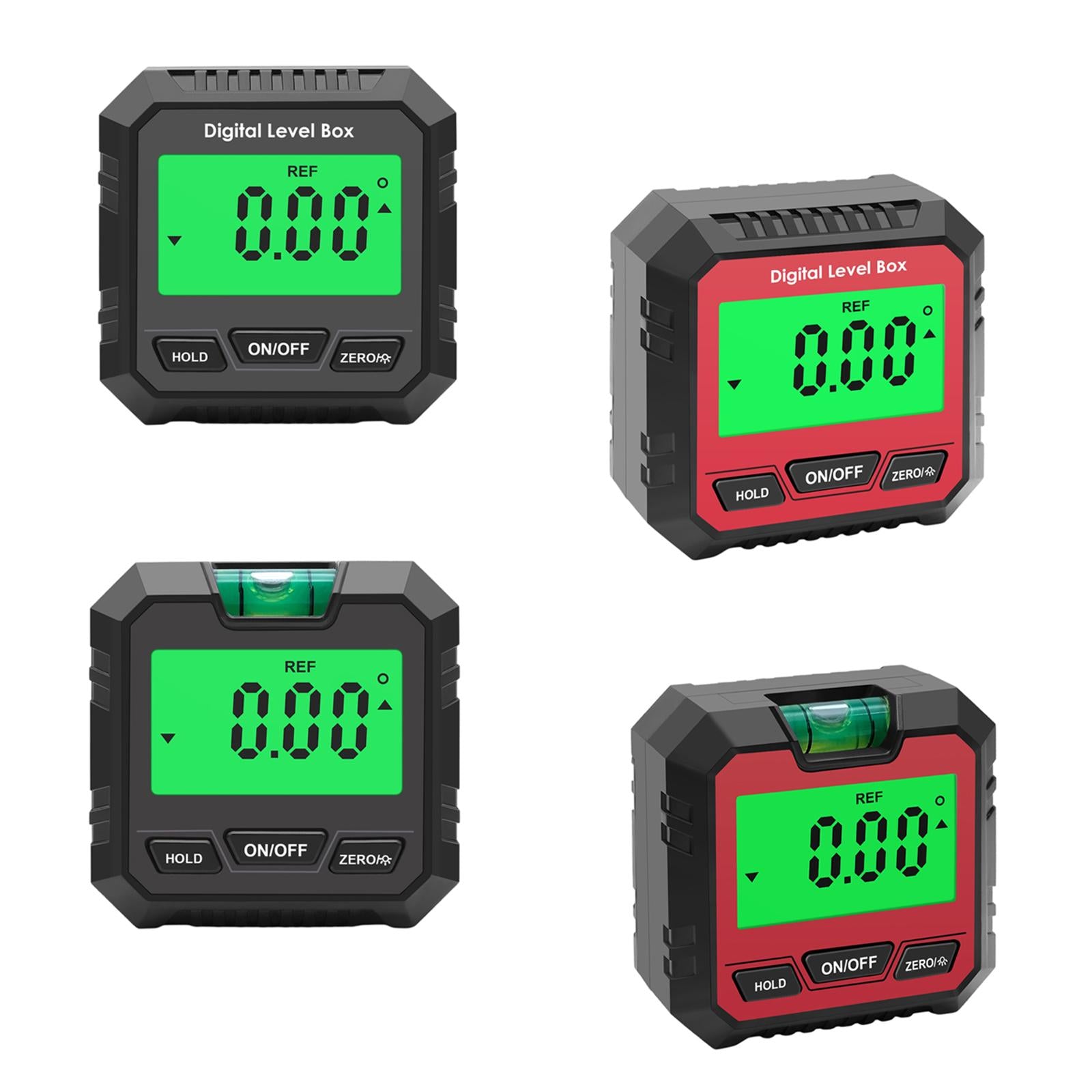 Mini Digital Protractor Measurement Tool for Drilling Machinery Woodworking Red A