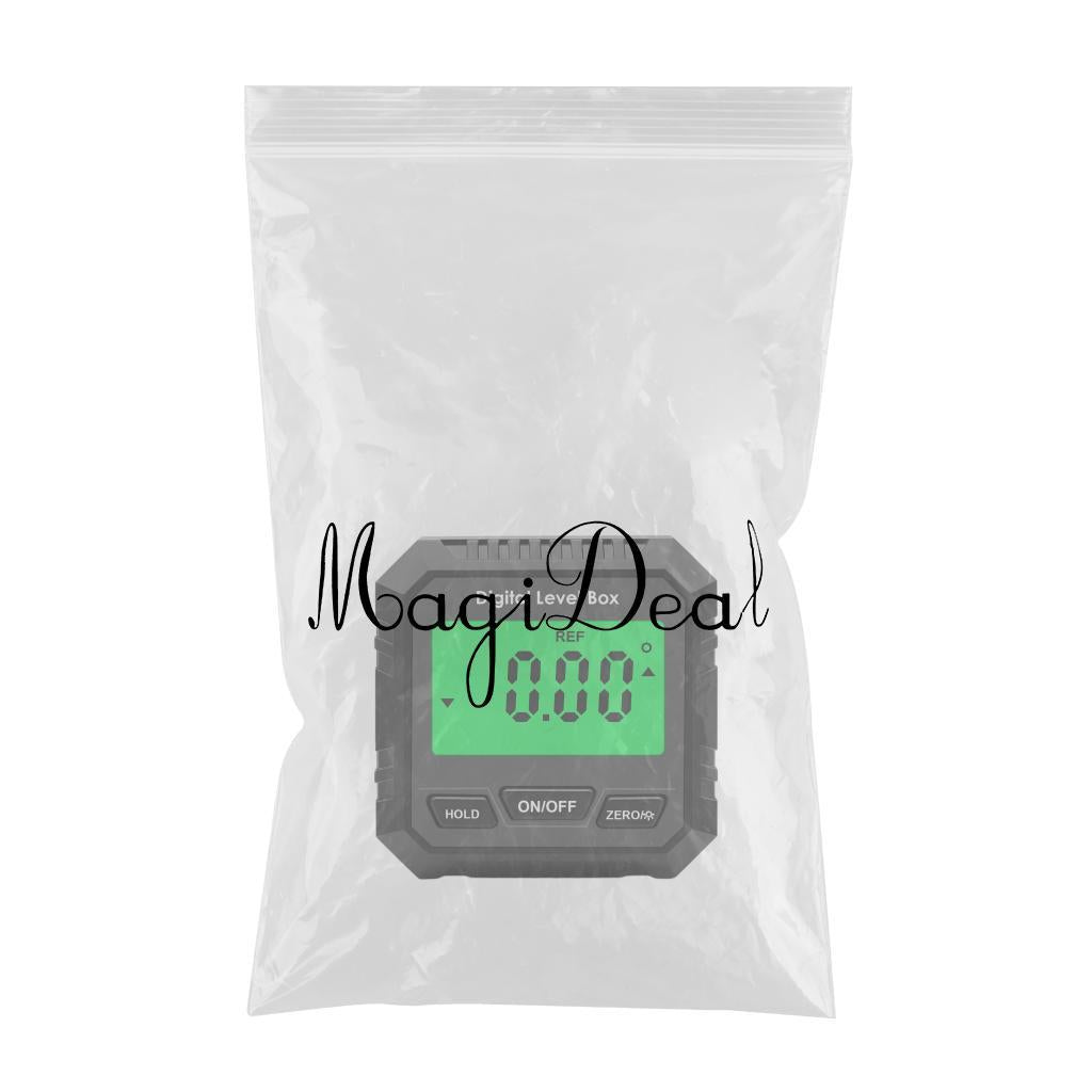 Mini Digital Protractor Measurement Tool for Drilling Machinery Woodworking Black A