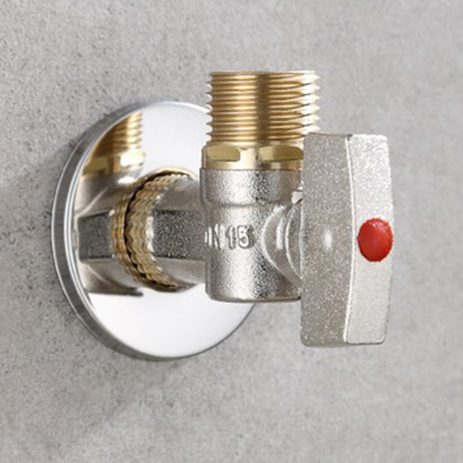 G1/2'' Flow Angle Value Water Shut Off Angle for Bathroom Toilet Red