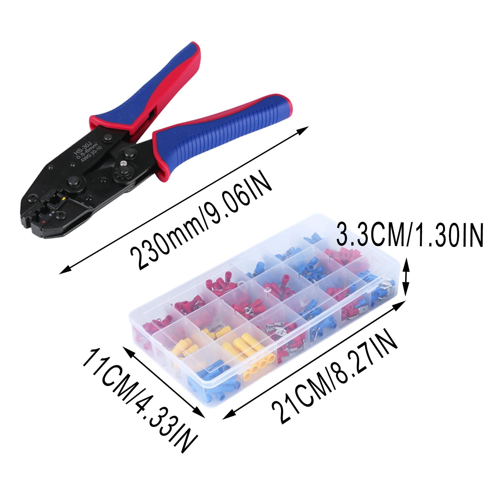 Steel Heavy Duty Ferrule Crimping Tool Cable Cutter for Copper Lugs 0.5-6mm2 Plier 300 Terminal