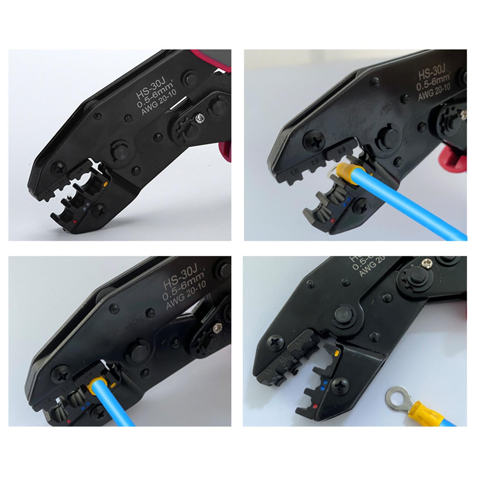 Steel Heavy Duty Ferrule Crimping Tool Cable Cutter for Copper Lugs 0.5-6mm2 Plier 300 Terminal