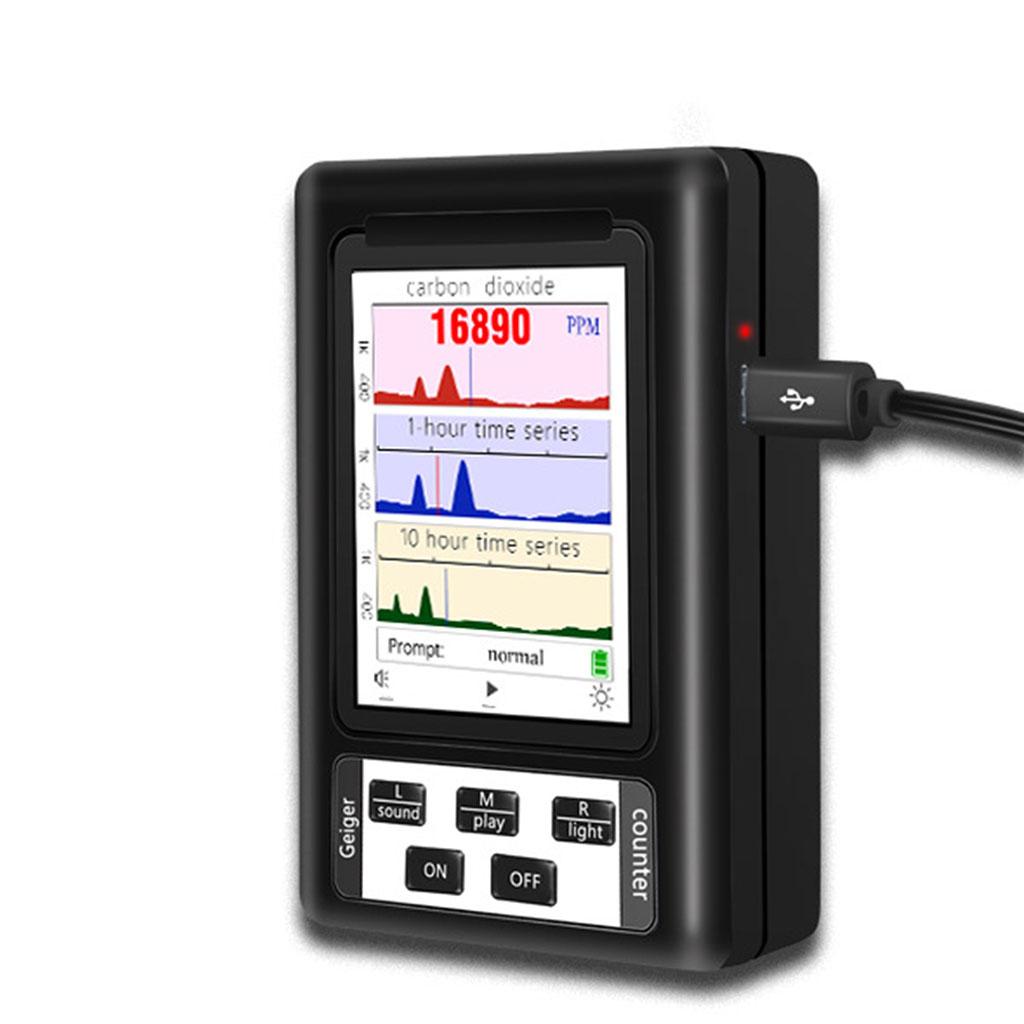 Intelligent Air Quality Monitor Portable Professional for Household Home Black