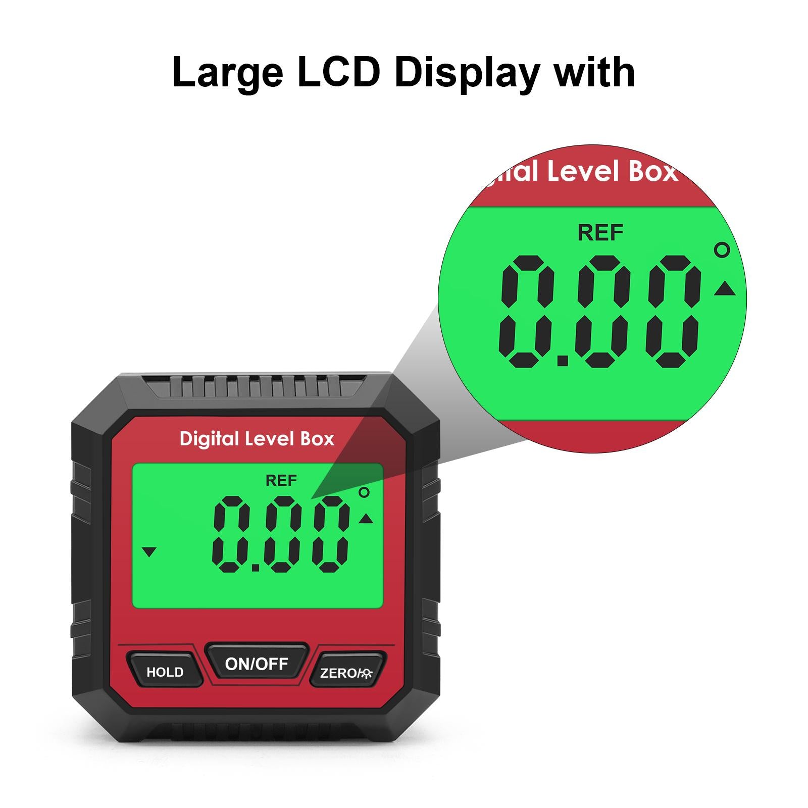 Digital Level and Angle Gauge Angle Gauge Protractor without Bubble Red
