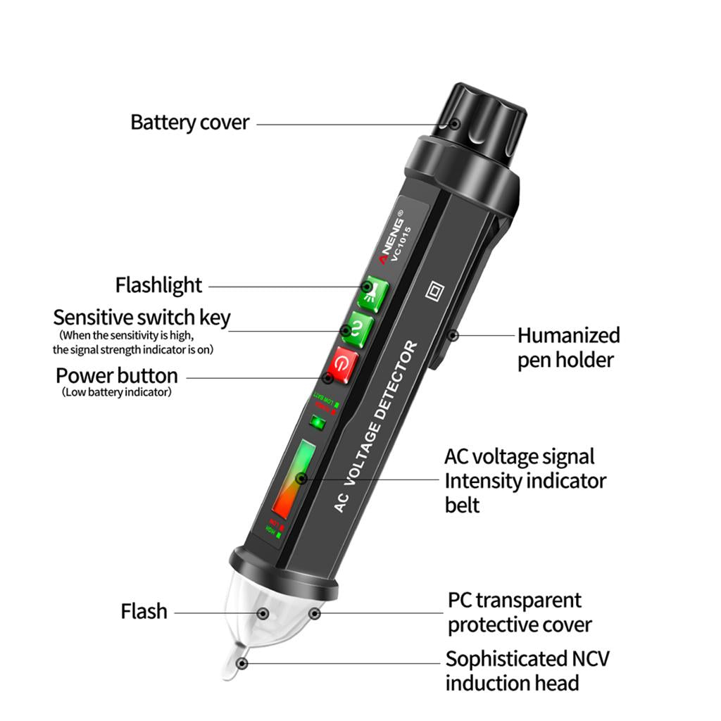 Voltage Tester Pen Electric Volt Alert Detector Non Contact AC Sensor