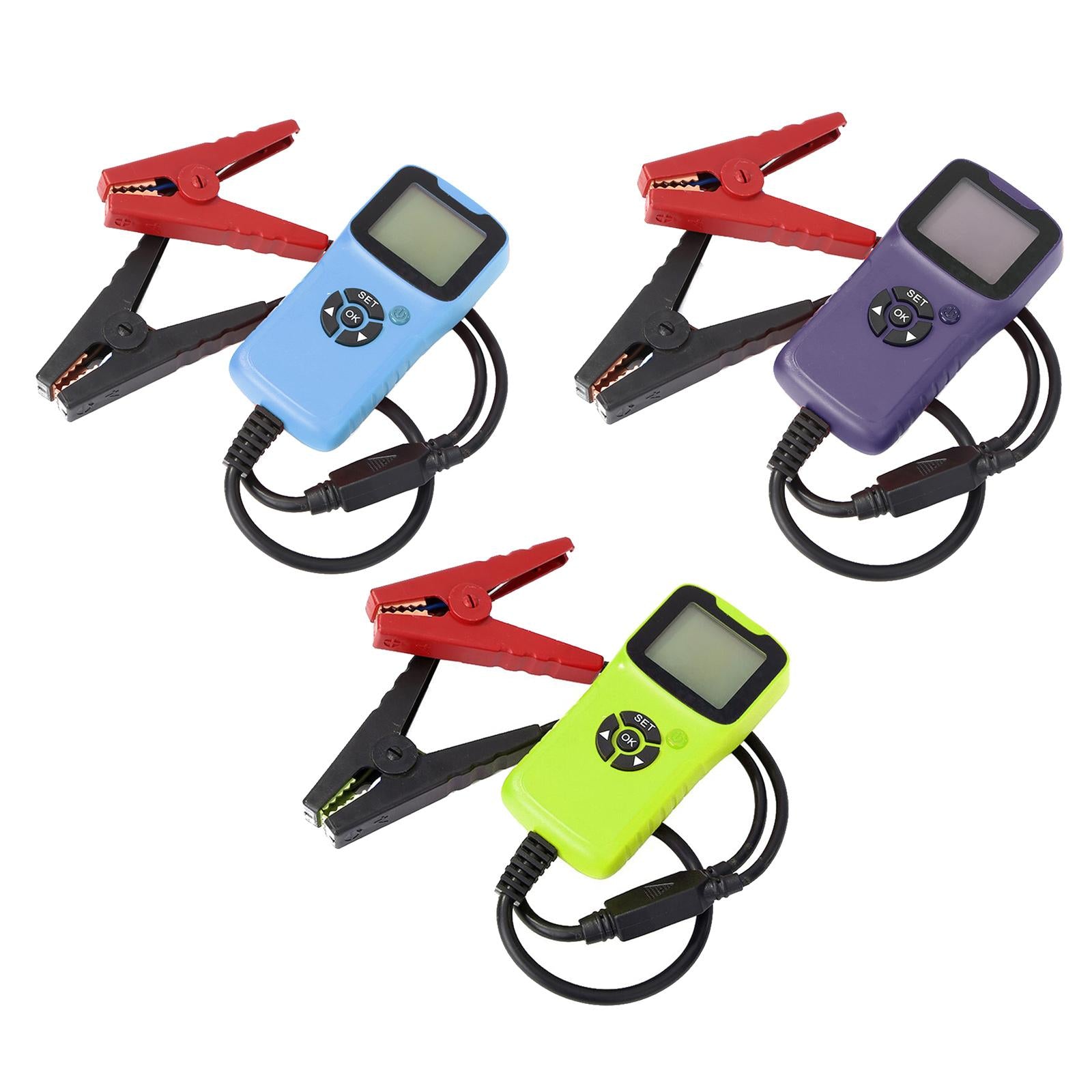 12V Battery Tester Automotive Load with Crocodile Clips CCA for Car Boat Green