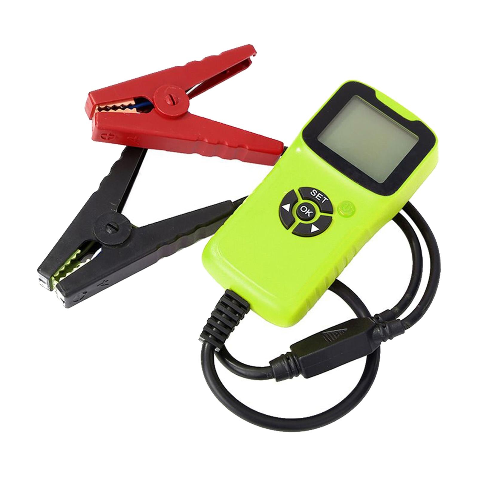 12V Battery Tester Automotive Load with Crocodile Clips CCA for Car Boat Green