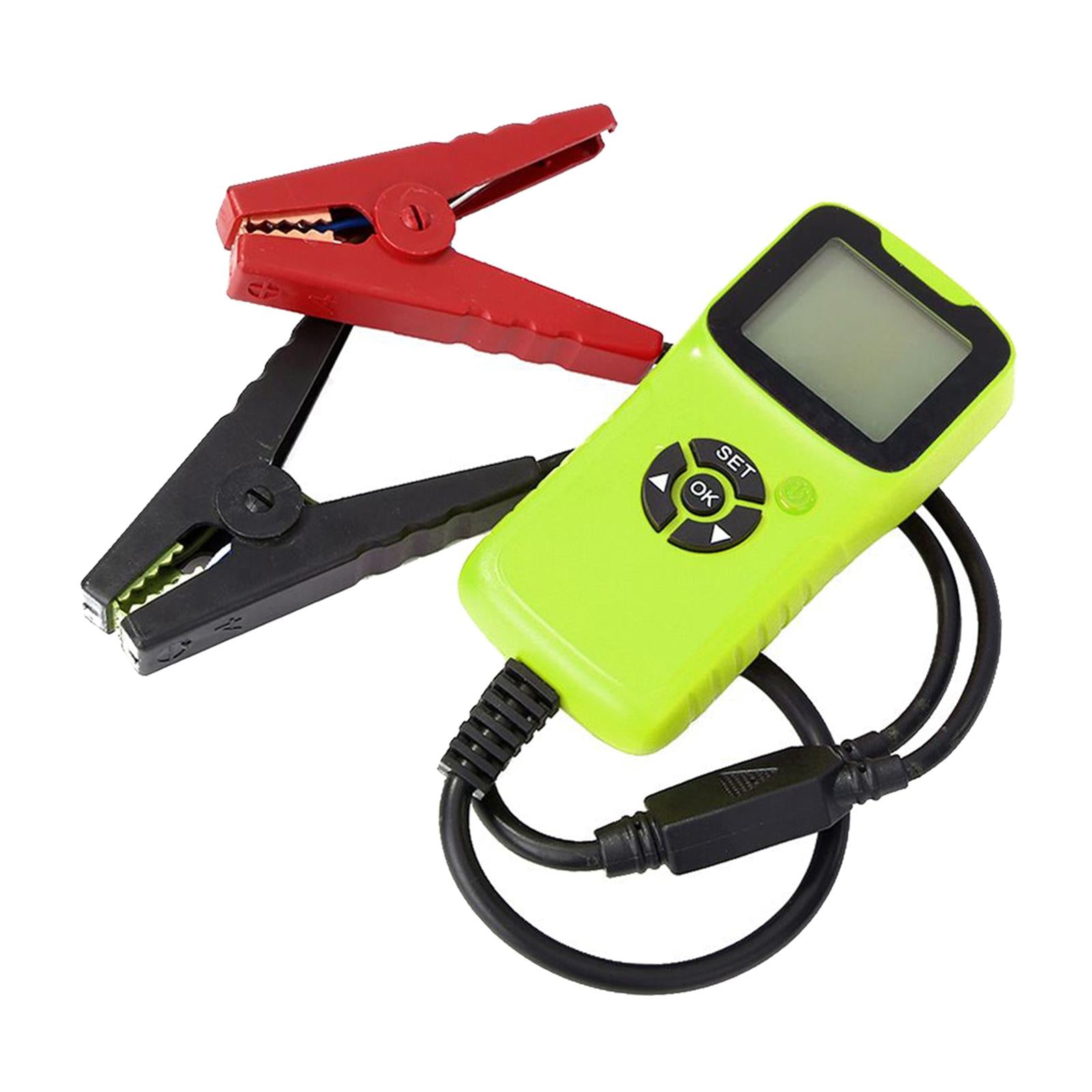 12V Battery Tester Automotive Load with Crocodile Clips CCA for Car Boat Green