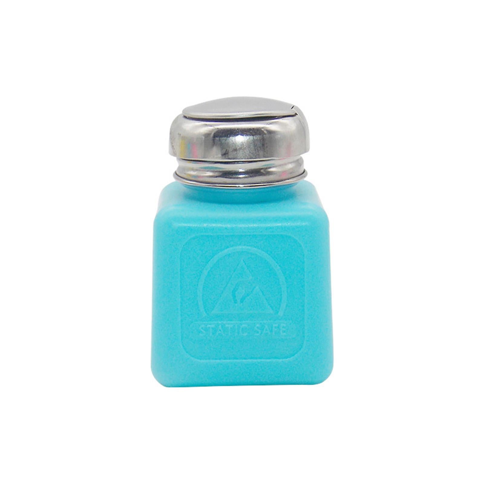 Empty Acetone Pump Dispenser Bottle Polish Remover Nails Blue 100ml