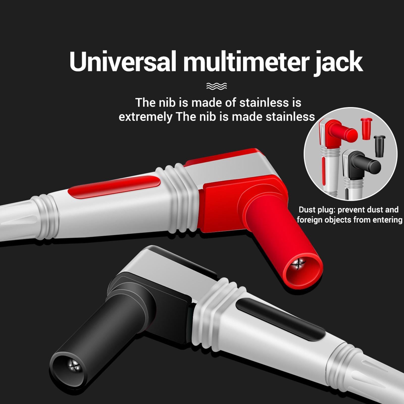 Multimeter Test Lead Extention Back Probes Sharp Needle Micro Pin For Banana