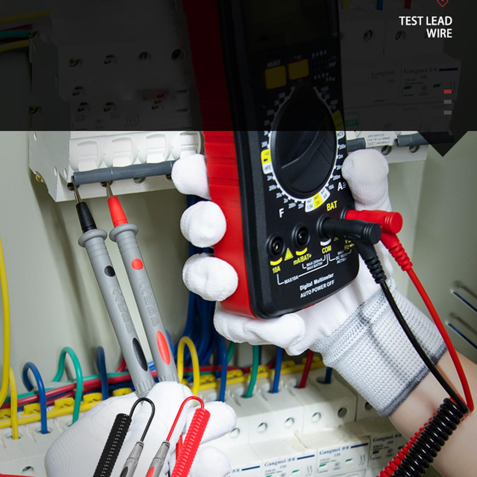 Multimeter Test Probes Volt Meter Test Probes for Detecting 9V Battery Power