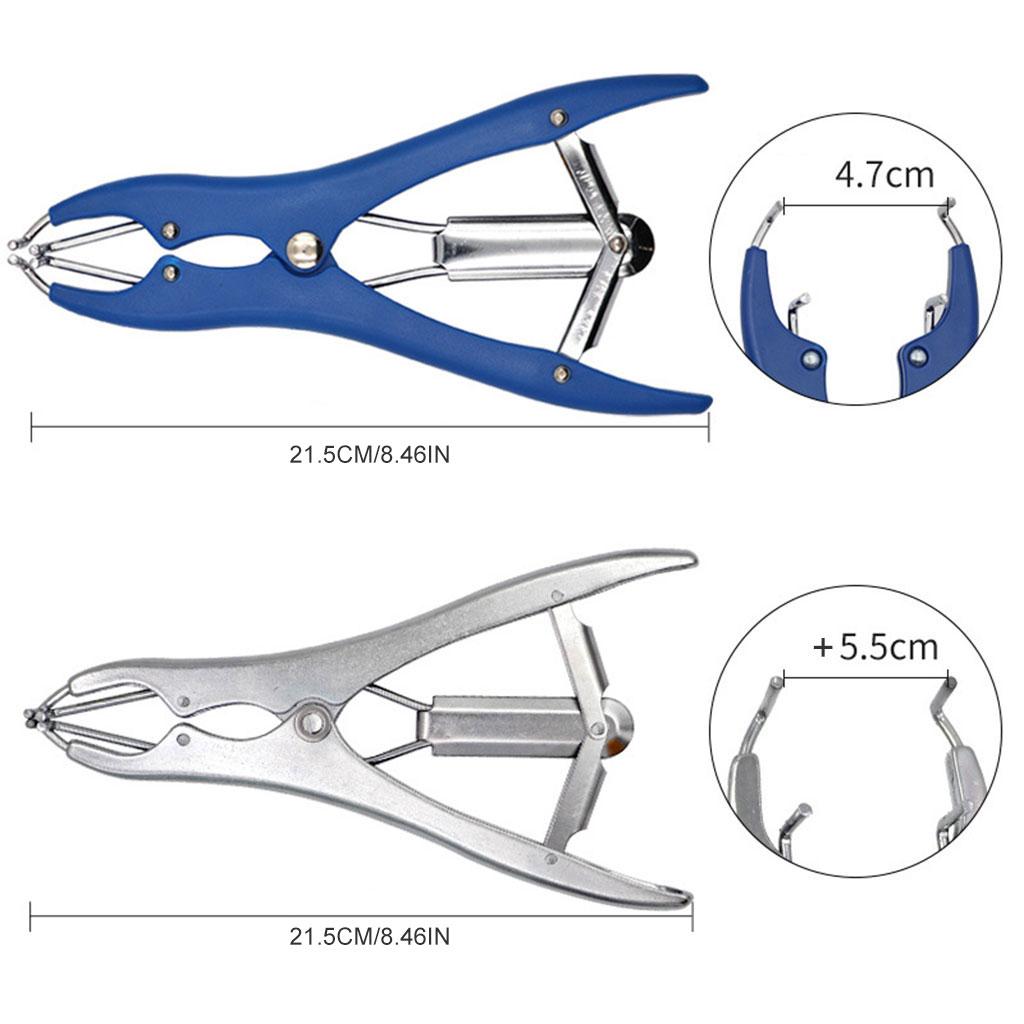Animal Castration Pliers with 100 Pieces Rubber Rings for Lambs Piglets Castration Rings