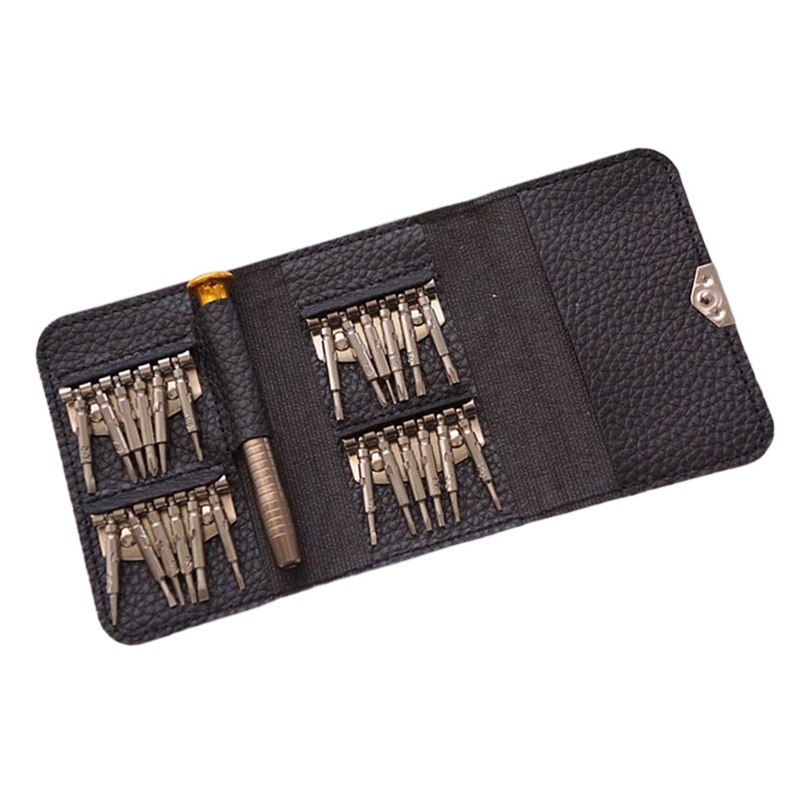 Screwdriver Kit with Leather Case 25 in 1 for Repairing DIY Smartphone