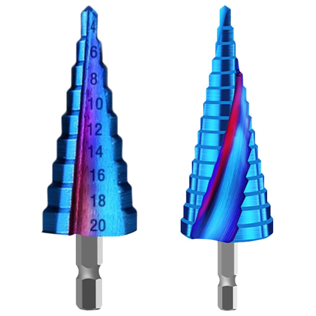 Metal Step Drill Drilling , Blue for 4-20 Tier 9 4-12 Tier 5 4-32 Tier 15 Straight Slot