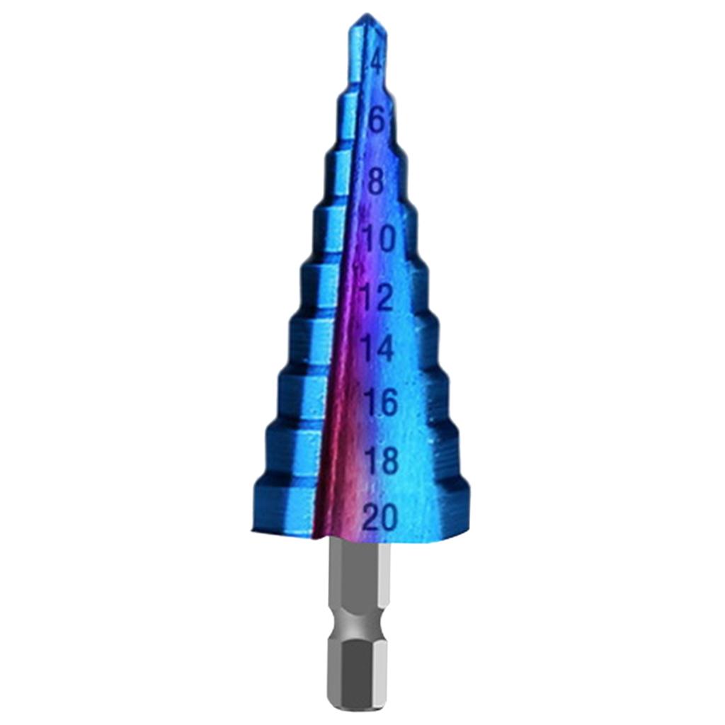 Metal Step Drill Drilling , Blue for 4-20 Tier 9 4-12 Tier 5 4-32 Tier 15 Straight Slot