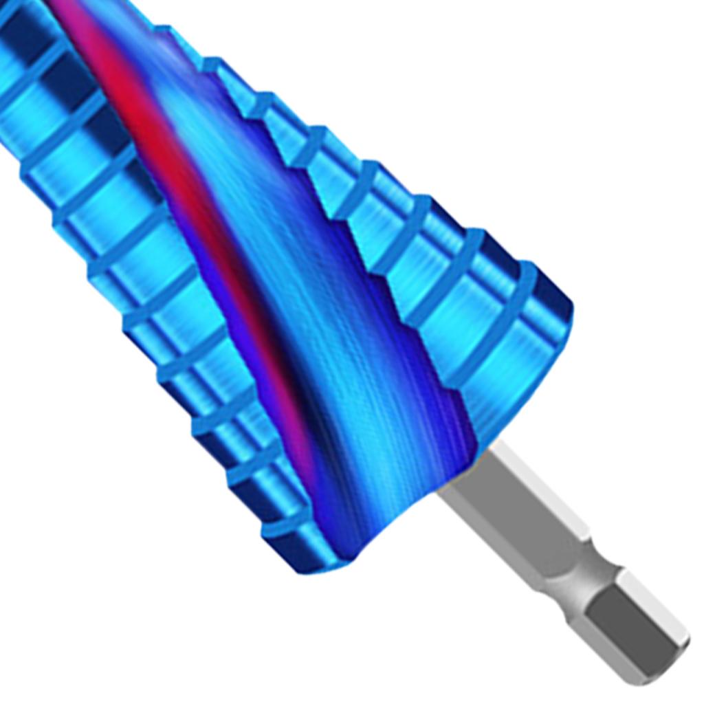 Metal Step Drill Drilling , Blue for 4-20 Tier 9 4-12 Tier 5 4-32 Tier 15 Spiral Slot