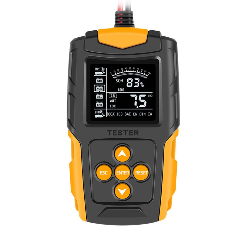 Battery Tester Digital Analyzer with Clamps for Motorbike Vehicles Car