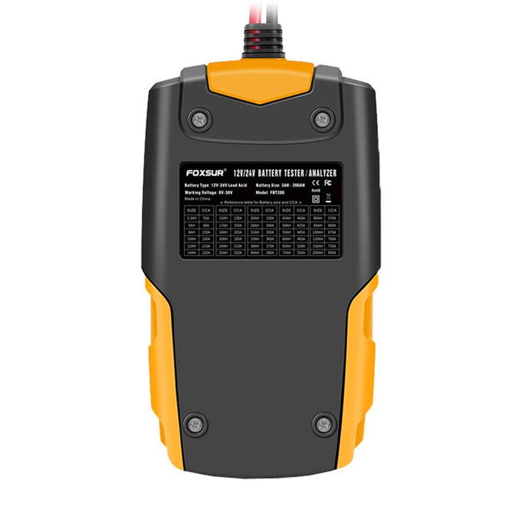 Battery Tester Digital Analyzer with Clamps for Motorbike Vehicles Car