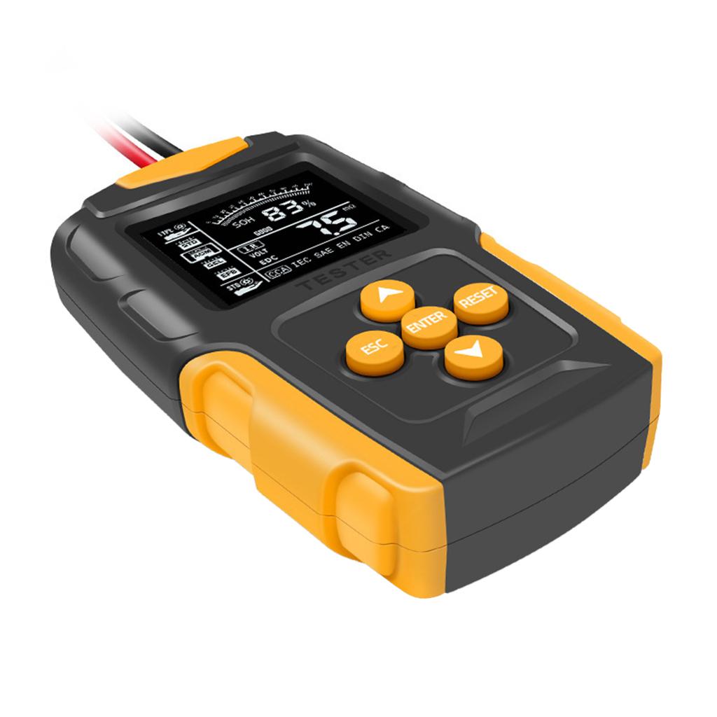 Battery Tester Digital Analyzer with Clamps for Motorbike Vehicles Car
