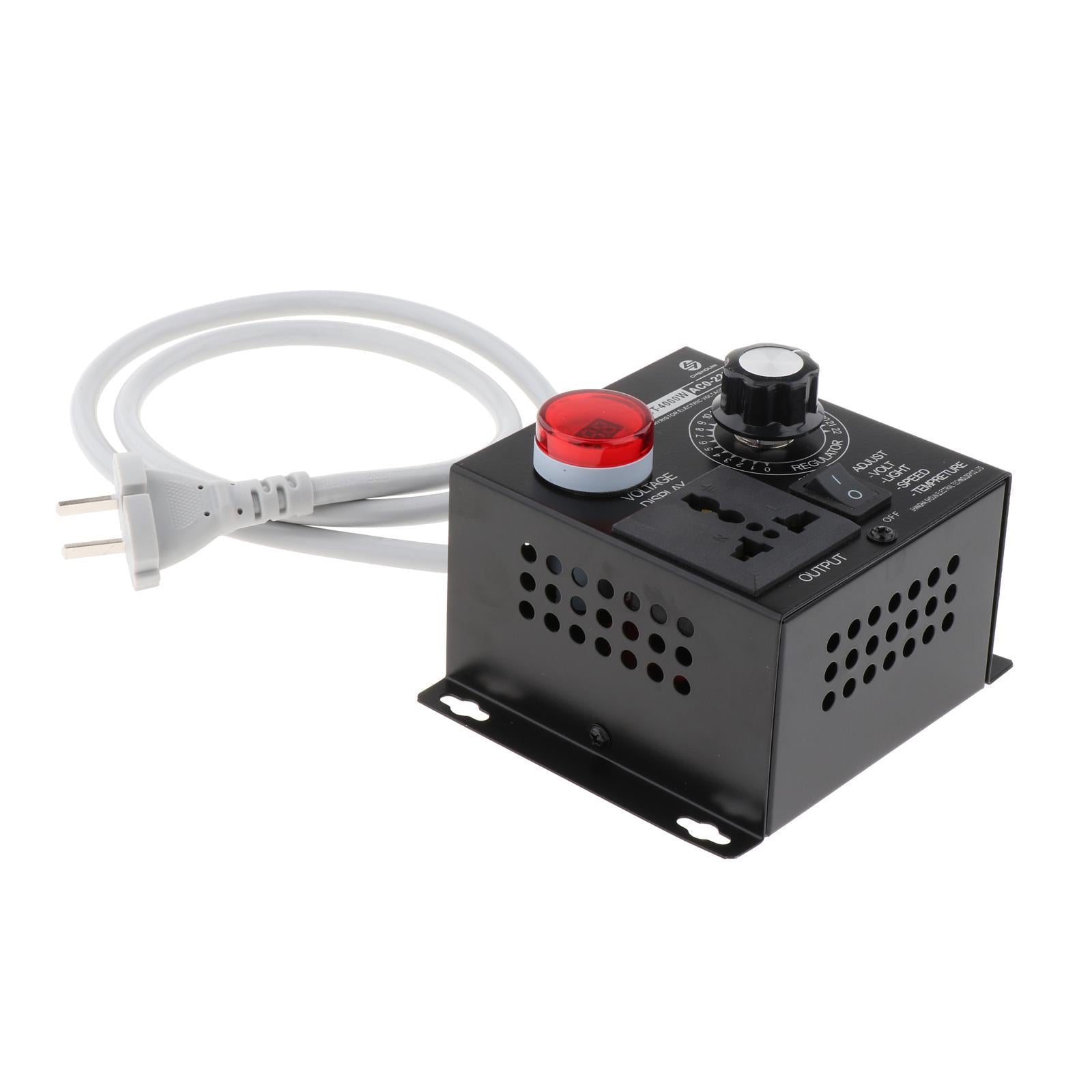 4000W US 110V Variable Voltage Controller For Light Fan Speed Motor Dimmer