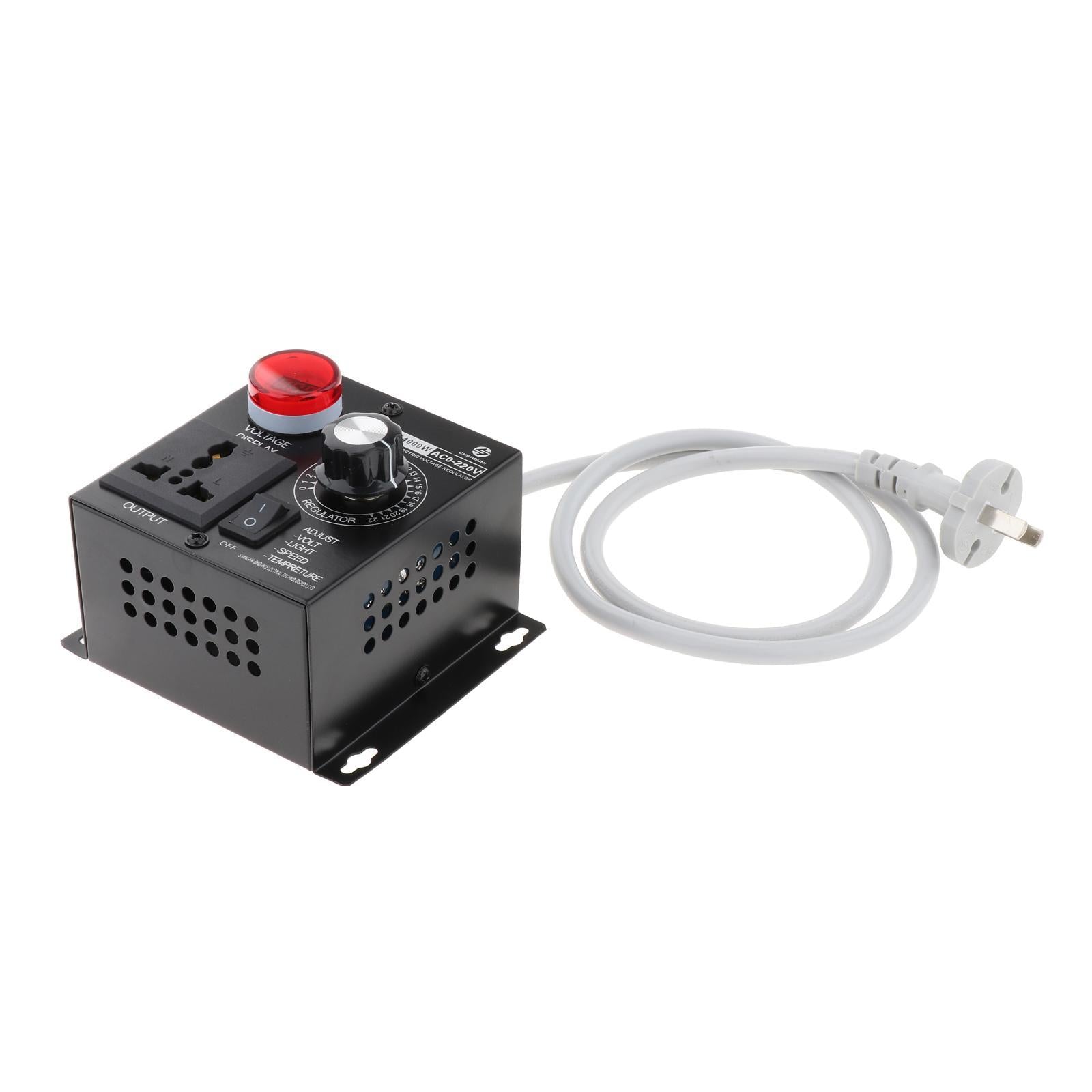 4000W US 110V Variable Voltage Controller For Light Fan Speed Motor Dimmer