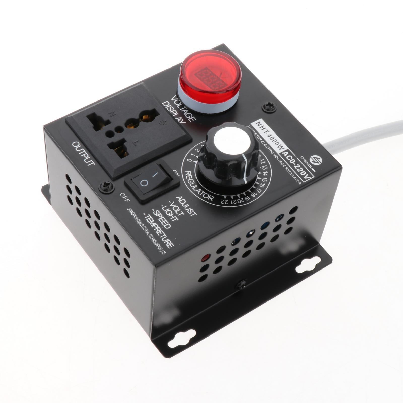 4000W US 110V Variable Voltage Controller For Light Fan Speed Motor Dimmer
