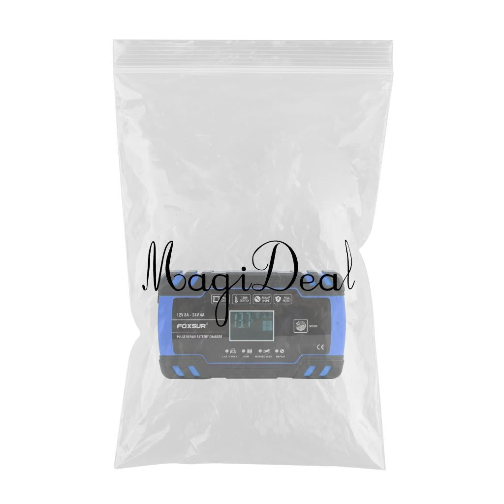 Car Battery Charger 12V 24V 8A 4A with LCD Display for ATV SUV