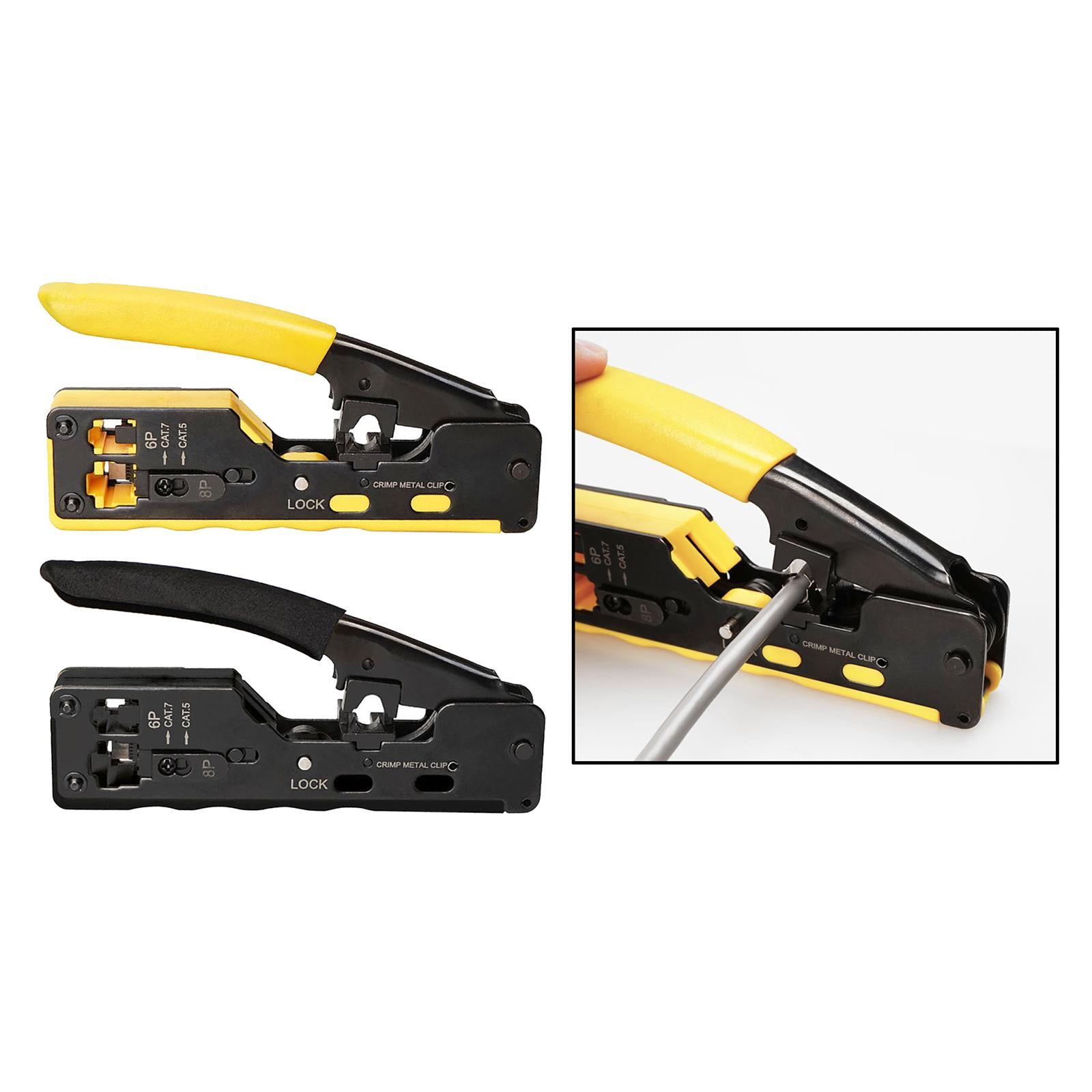 Professional Wire Crimpers Installation Network Tool Tool Compact Portable Yellow