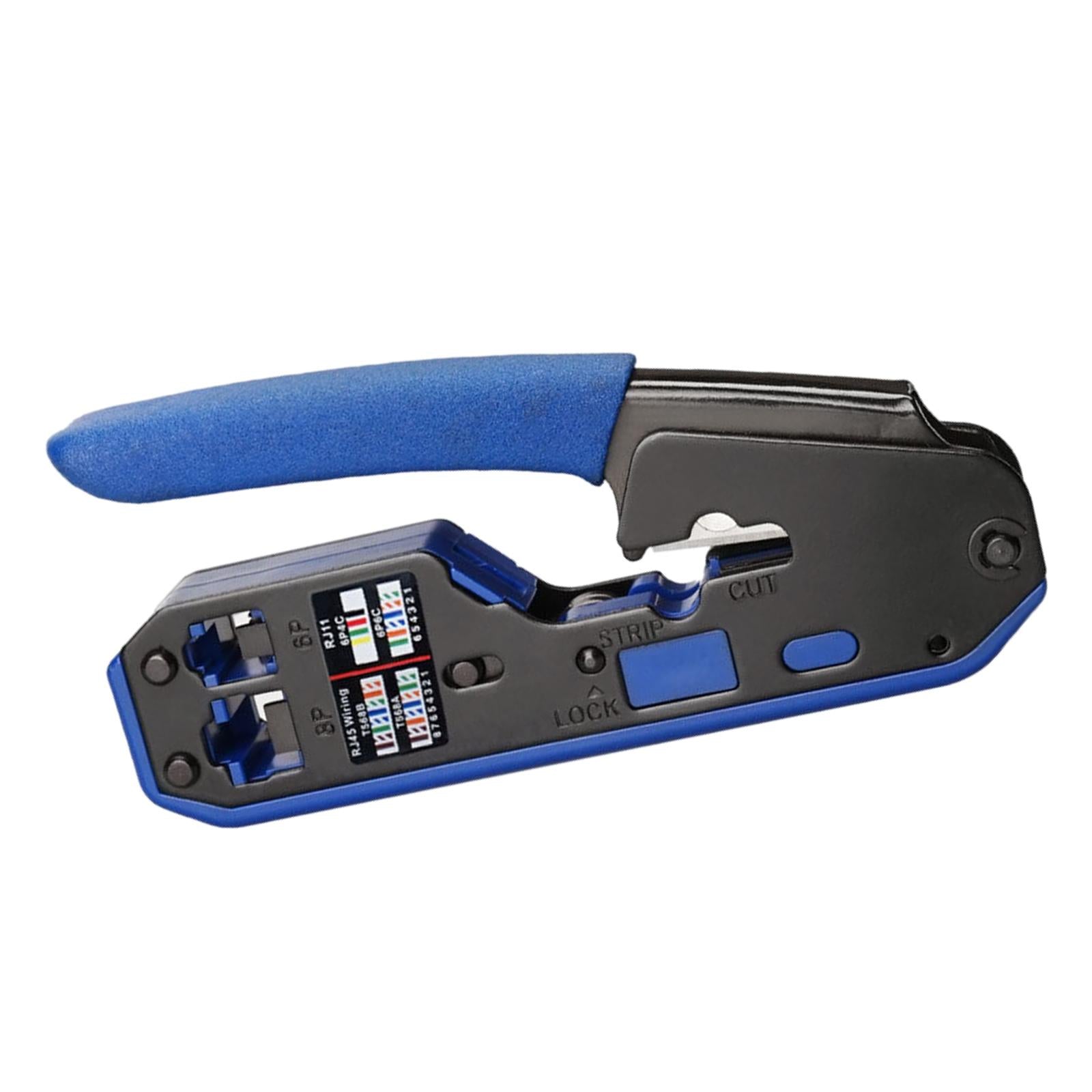Network Cable Pliers Clamp Pliers Wire Stripper Portable Crimp Tool for 8P6P