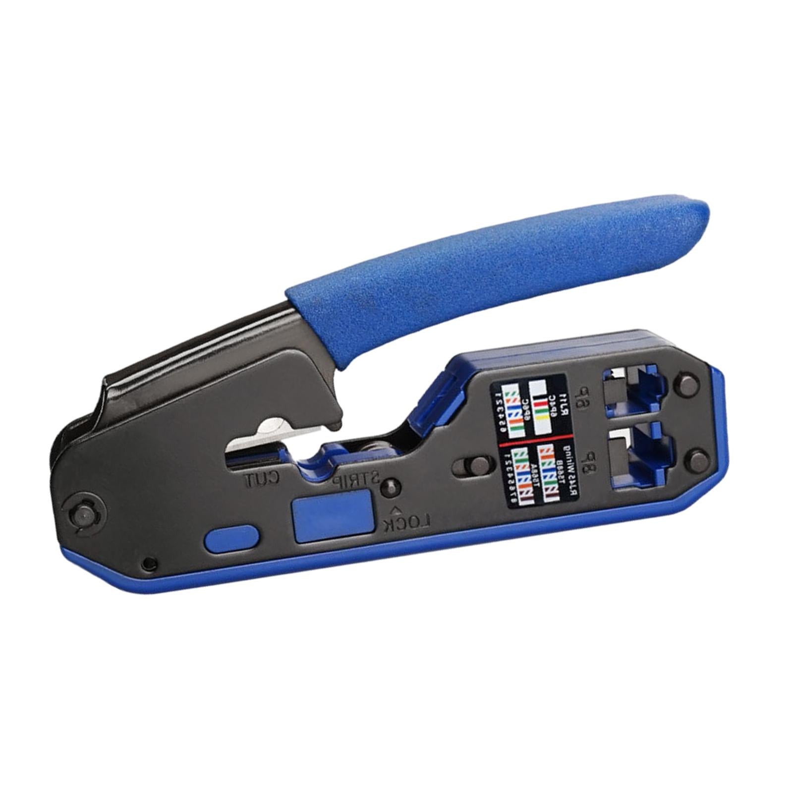 Network Cable Pliers Clamp Pliers Wire Stripper Portable Crimp Tool for 8P6P
