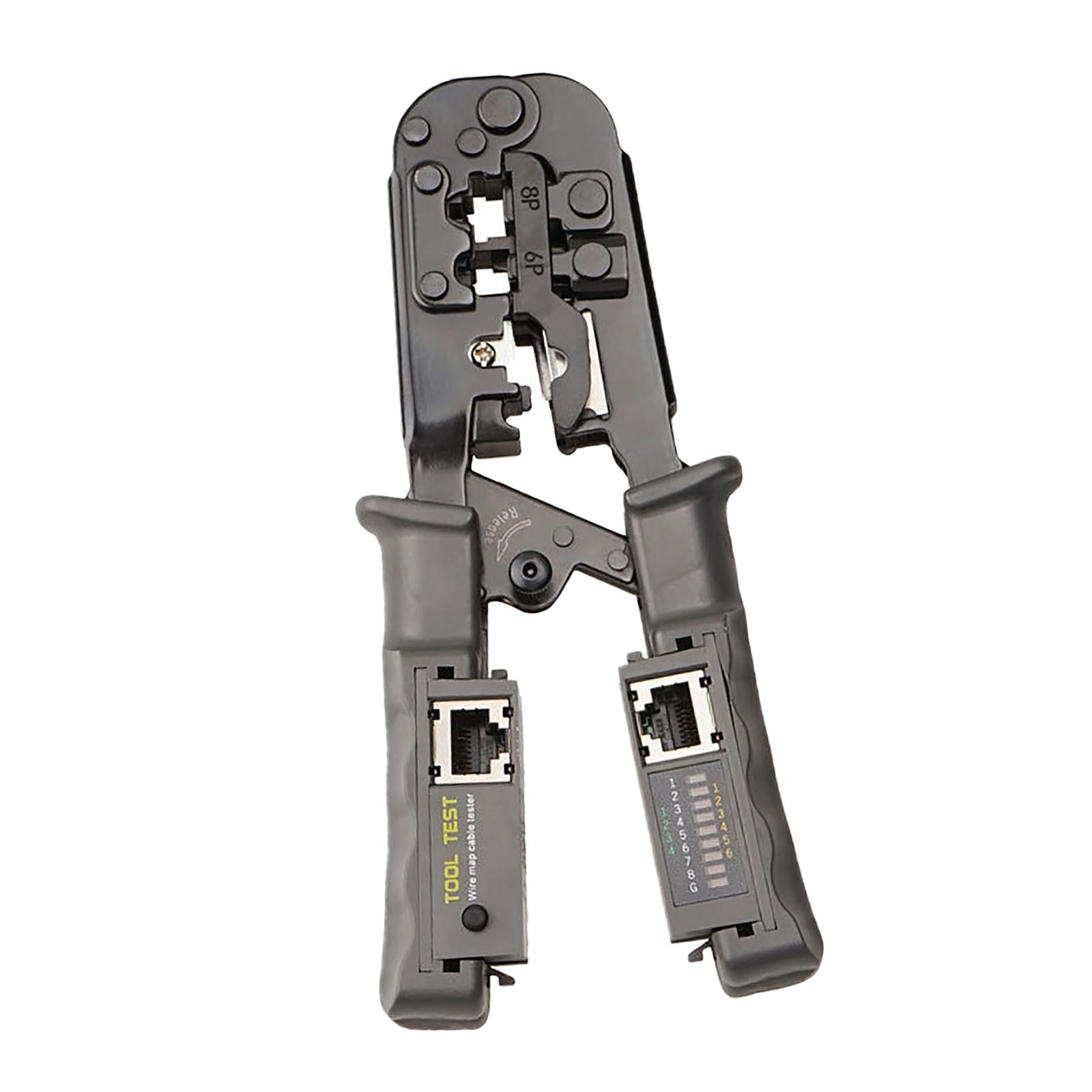 Compact Pass through Crimping Tool All-In-One 8P-Rj-45 for Cat6 Cat7 Cat5