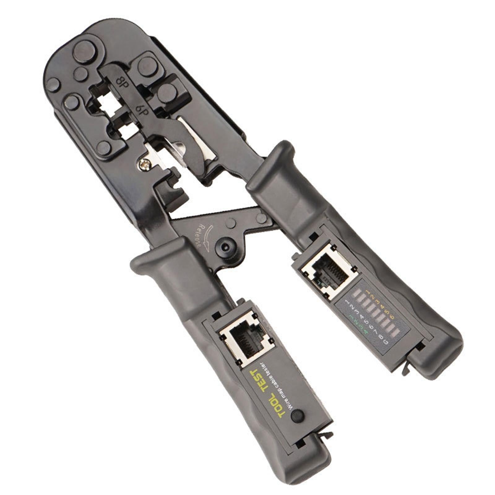 Compact Pass through Crimping Tool All-In-One 8P-Rj-45 for Cat6 Cat7 Cat5