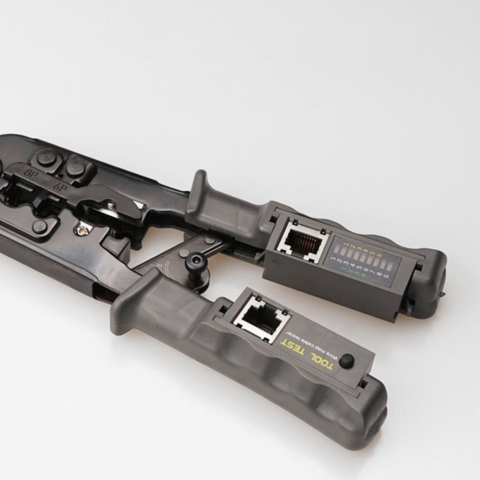 Compact Pass through Crimping Tool All-In-One 8P-Rj-45 for Cat6 Cat7 Cat5