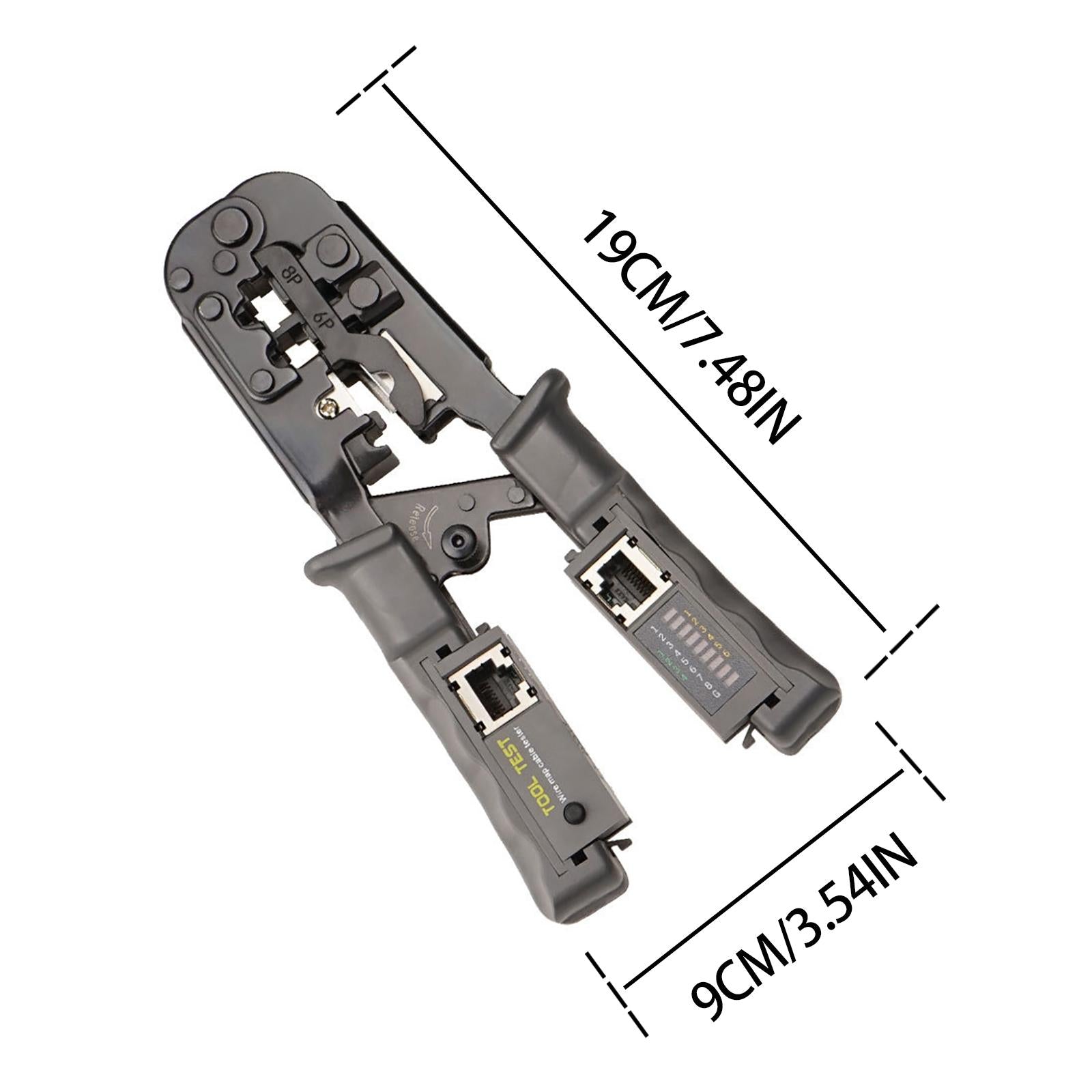 Compact Pass through Crimping Tool All-In-One 8P-Rj-45 for Cat6 Cat7 Cat5